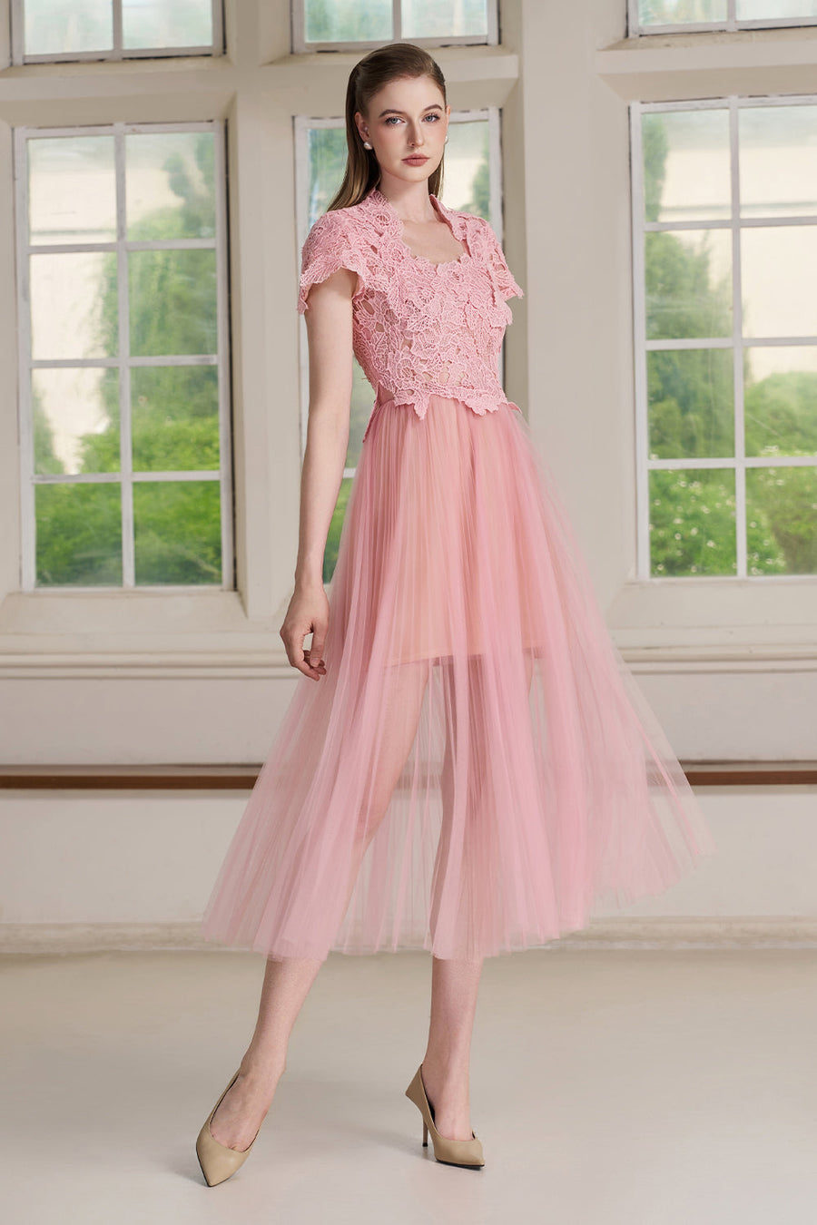Niven Scallop Midi Dress 6