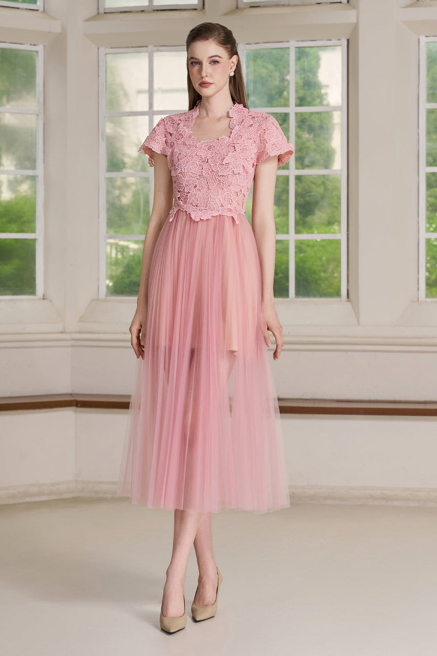 Niven Scallop Midi Dress 2