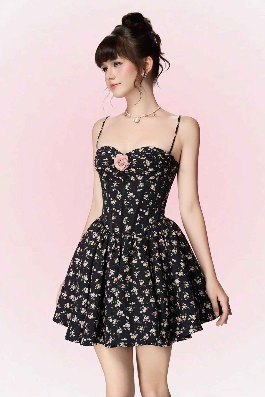 Ruby A-line Gathering Mini Dress