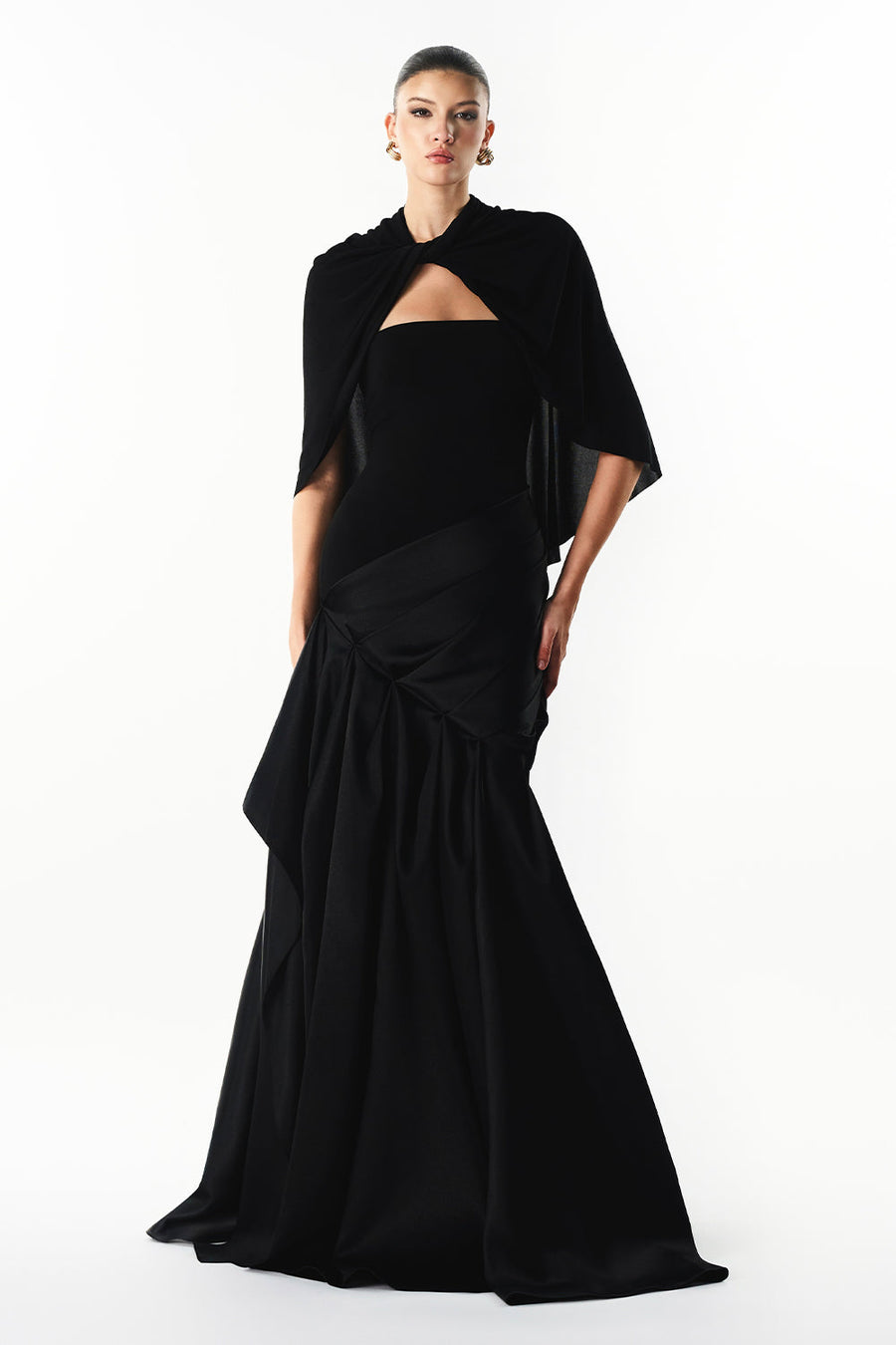 Sora High Neck Cotton Cape 2