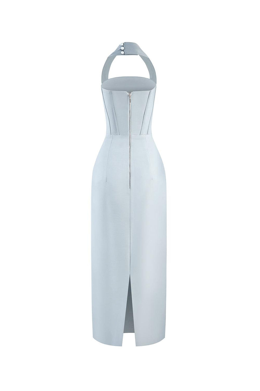 Morpho Halter Corset Taffeta Midi Dress Midi Dress Calista de Minh Thanh