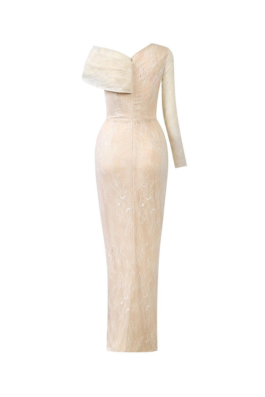 Arcturus Sarong Asymmetric Neck Mesh Lace Floor Length Dress Gown Dress Calista de Minh Thanh