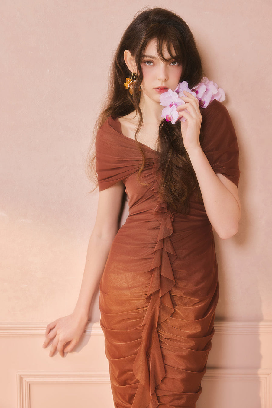 Estelle Ruched Maxi Dress 3