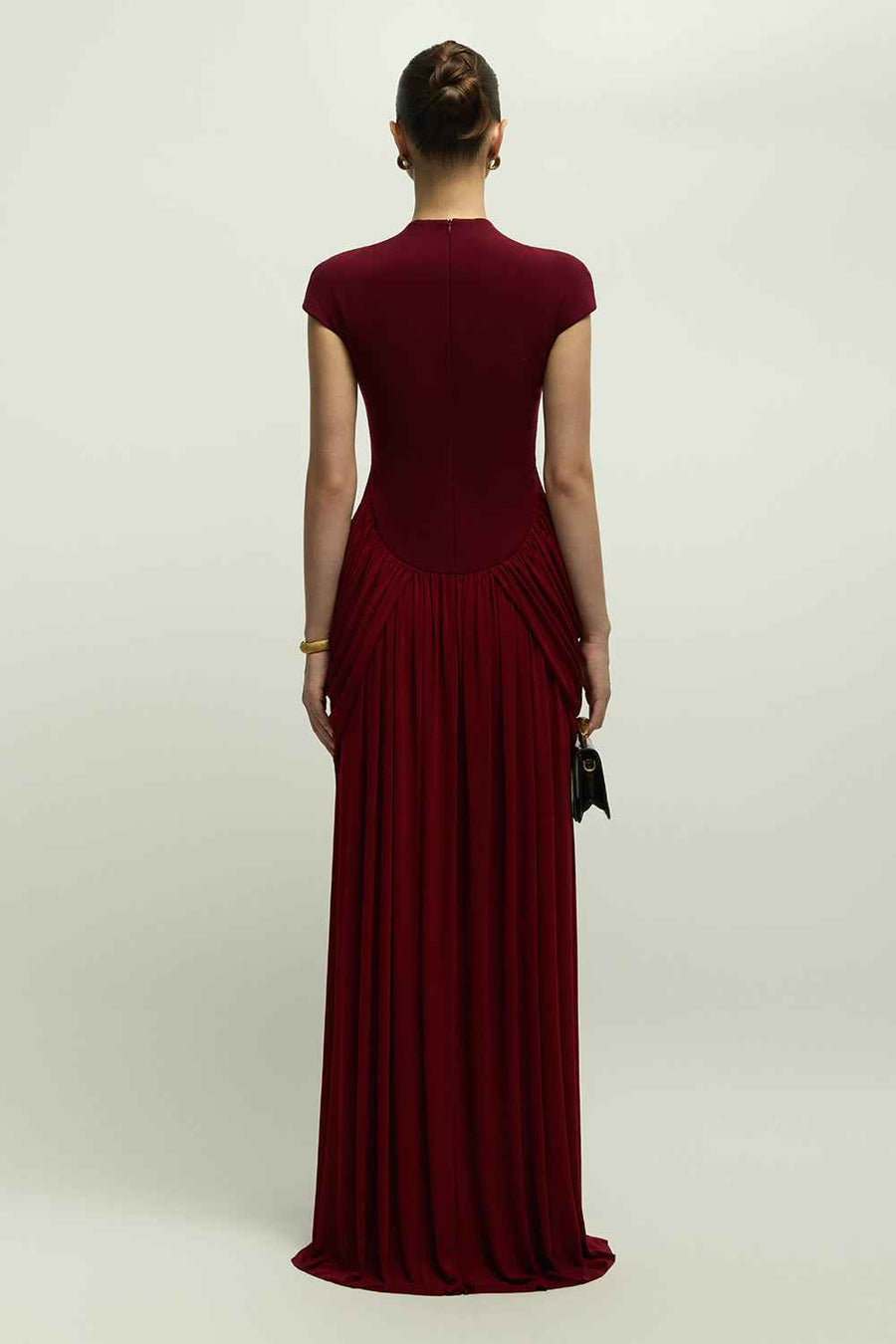 Esmee Square Neck Gathering Maxi Dress