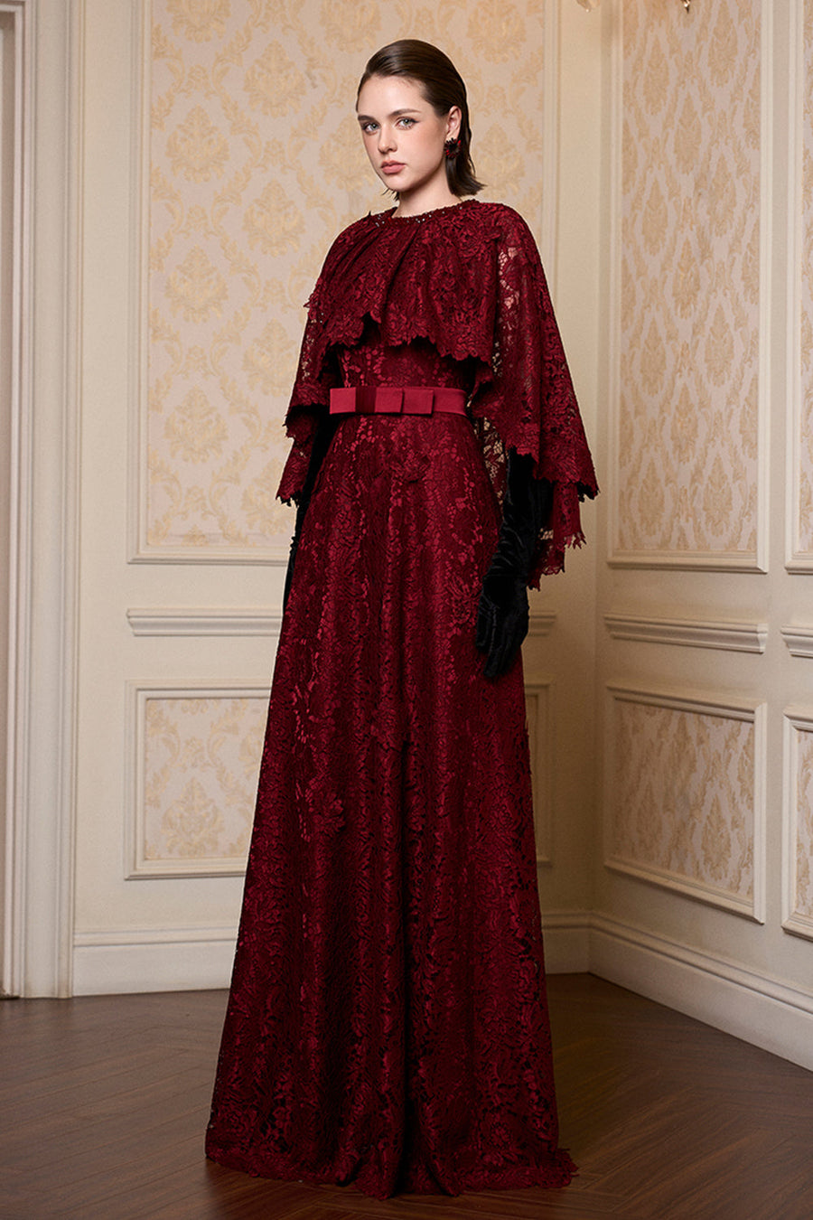 Célia Cape Sleeve Maxi Dress 3