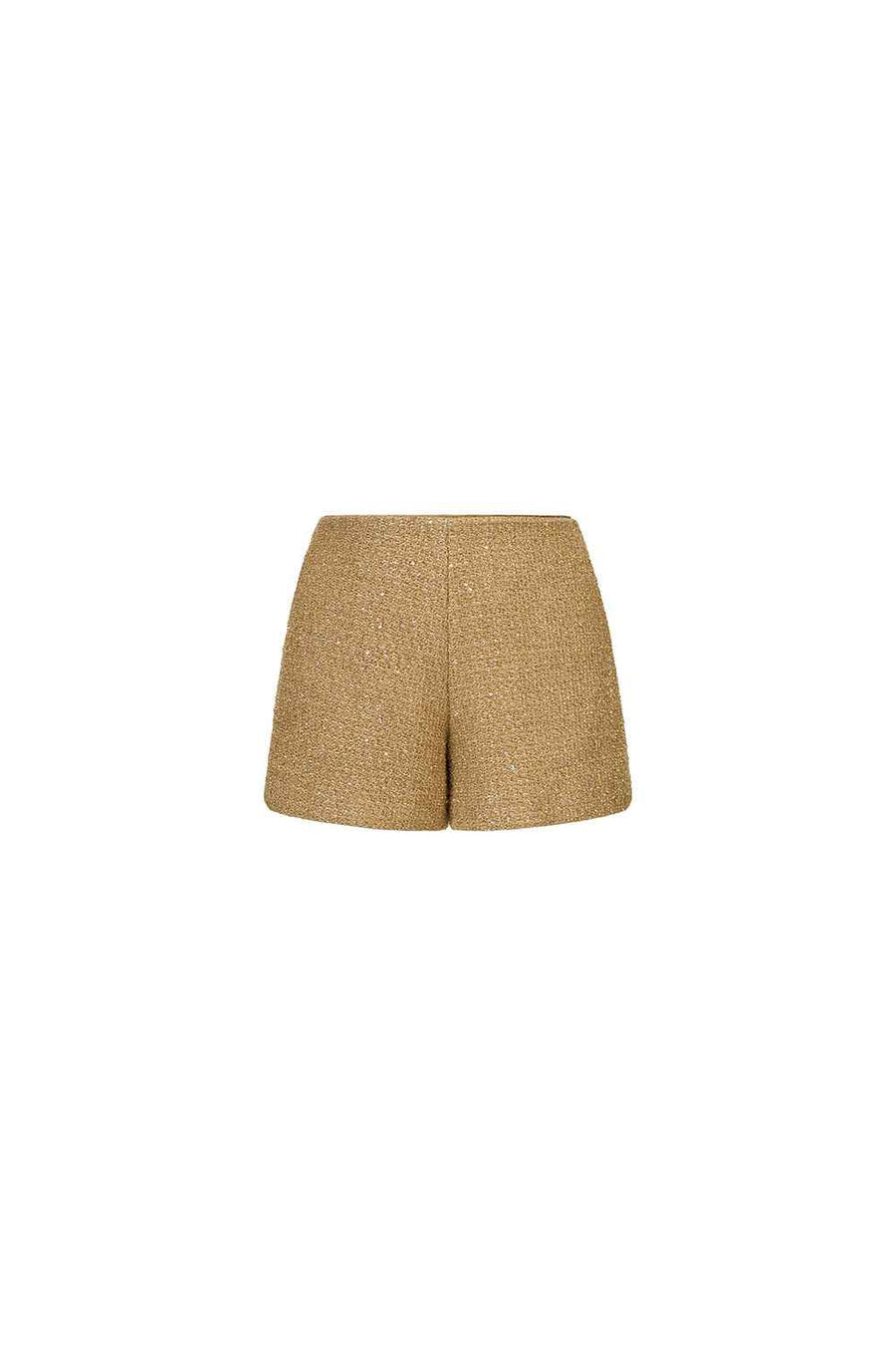 Camel Tweed Shorts