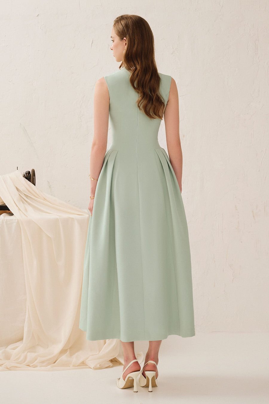 Katherine Trapeze Neck Midi Dress 2