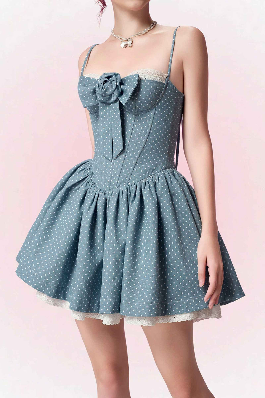 Lita Sweetheart Ribbon Mini Dress