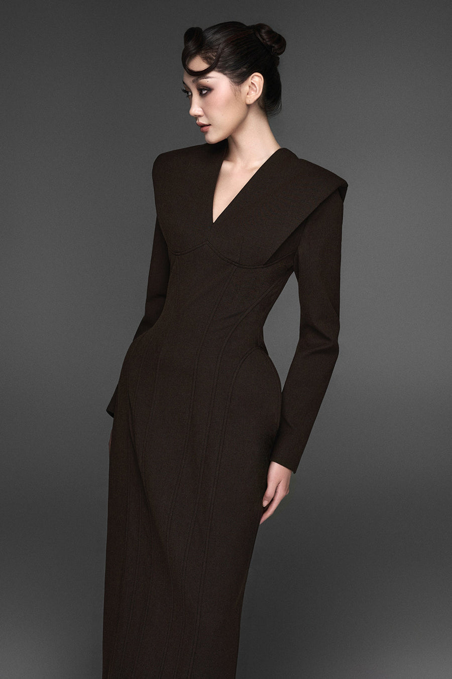 Eleanor V-Neck Midi Dress 3