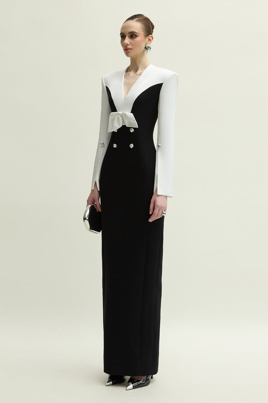 Shalom Sheath Button Maxi Dress 5