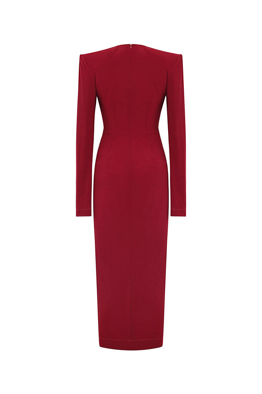 Valencia Sheath Long Sleeved Cotton Spandex Midi Dress 5
