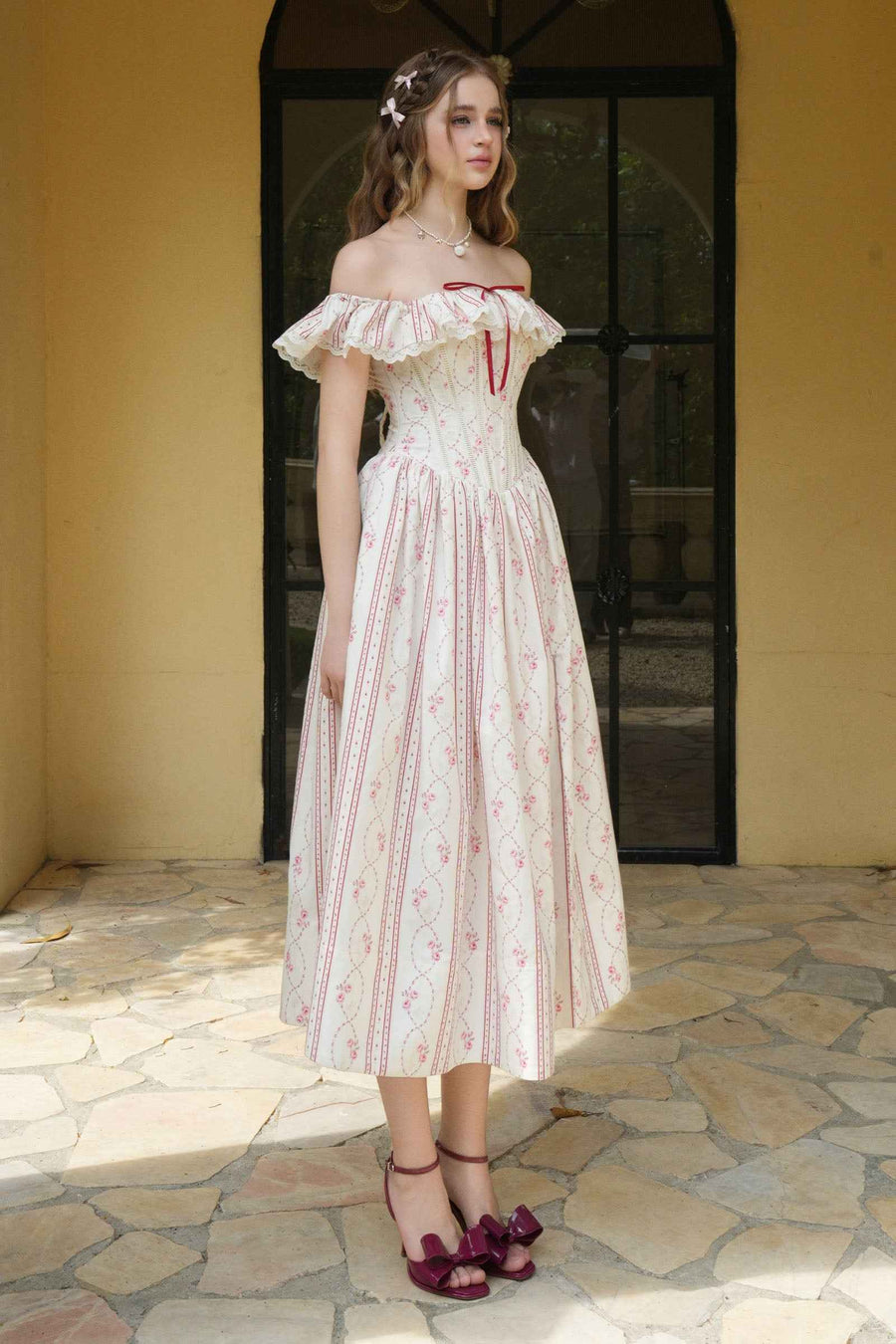 Florienne Off-Shoulder Midi Dress