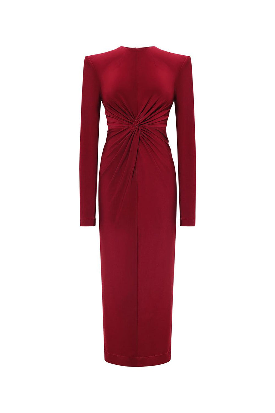 Valencia Sheath Long Sleeved Cotton Spandex Midi Dress 1