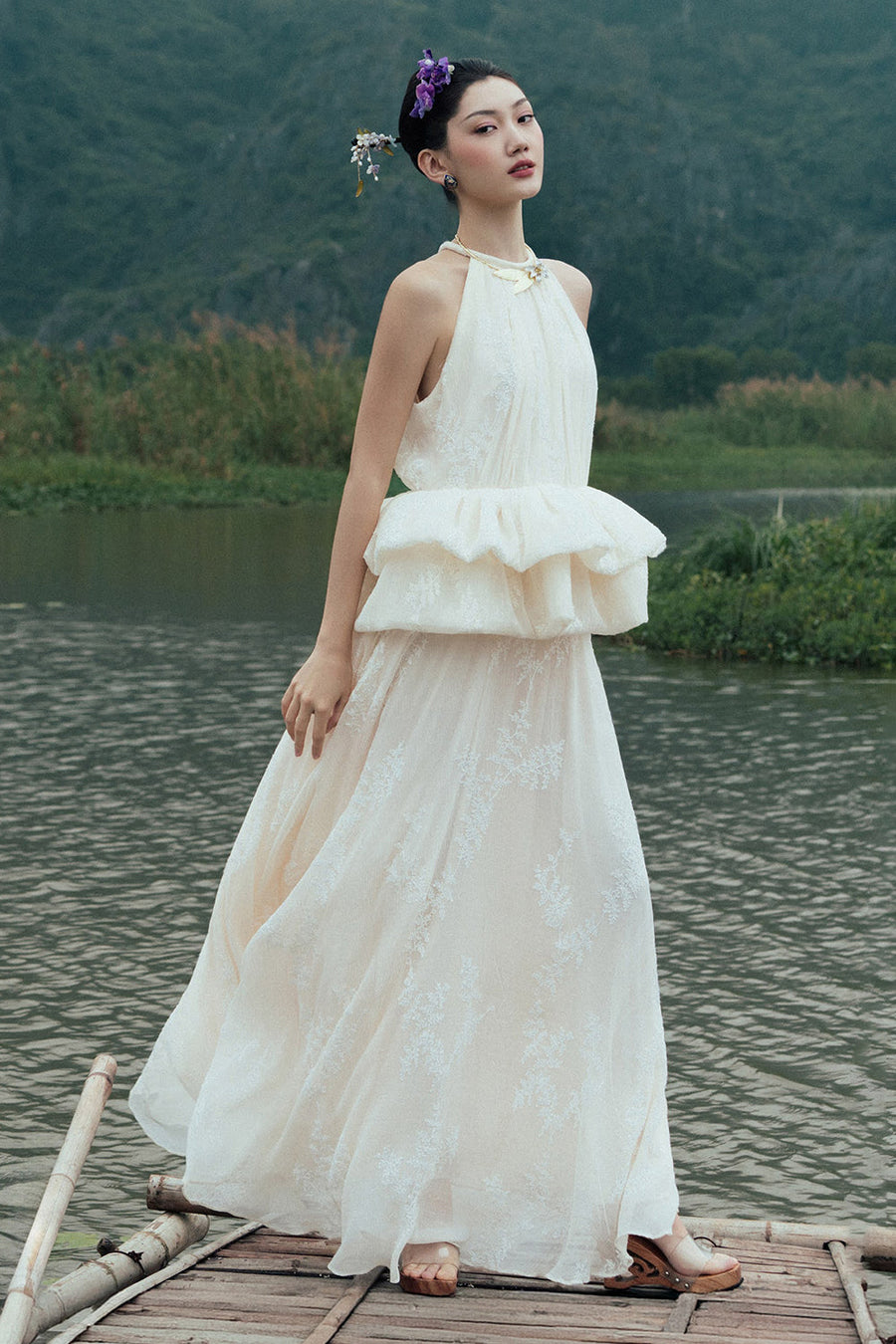 Hoa Anh Peplum Maxi Dress 1