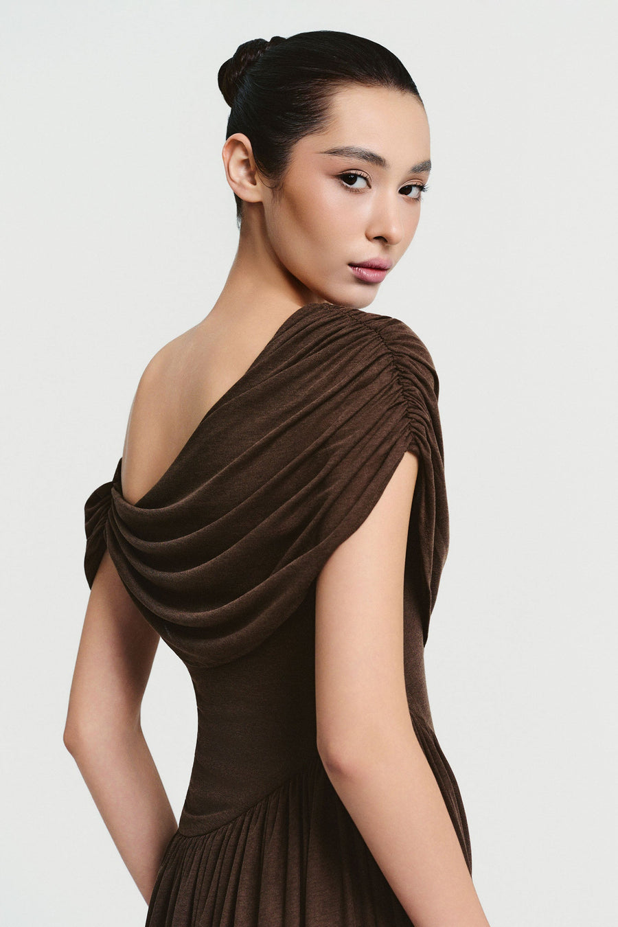 Mira Asymmetric Sleeve Maxi Dress 4