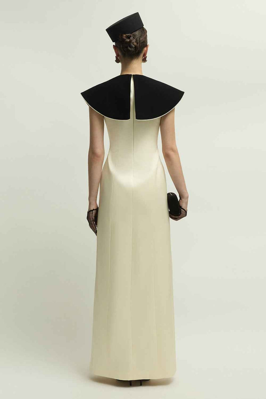 Montpellier Cape Sleeve Rhinestone Maxi Dress