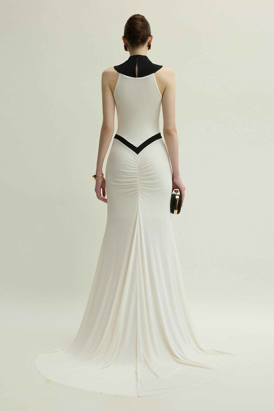 Aster High Neck Button Maxi Dress