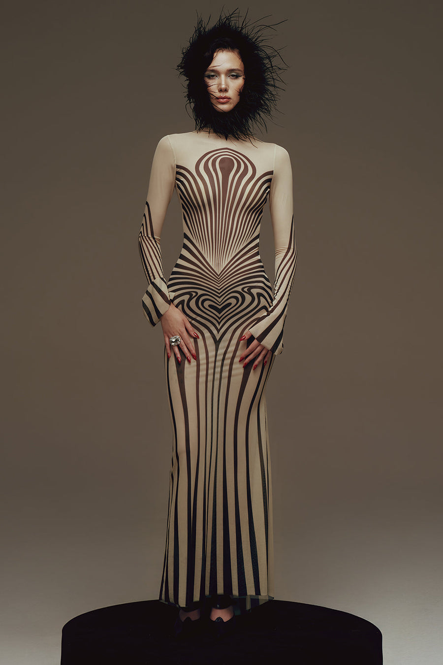 Ava Bodycon Organza Maxi Dress 7