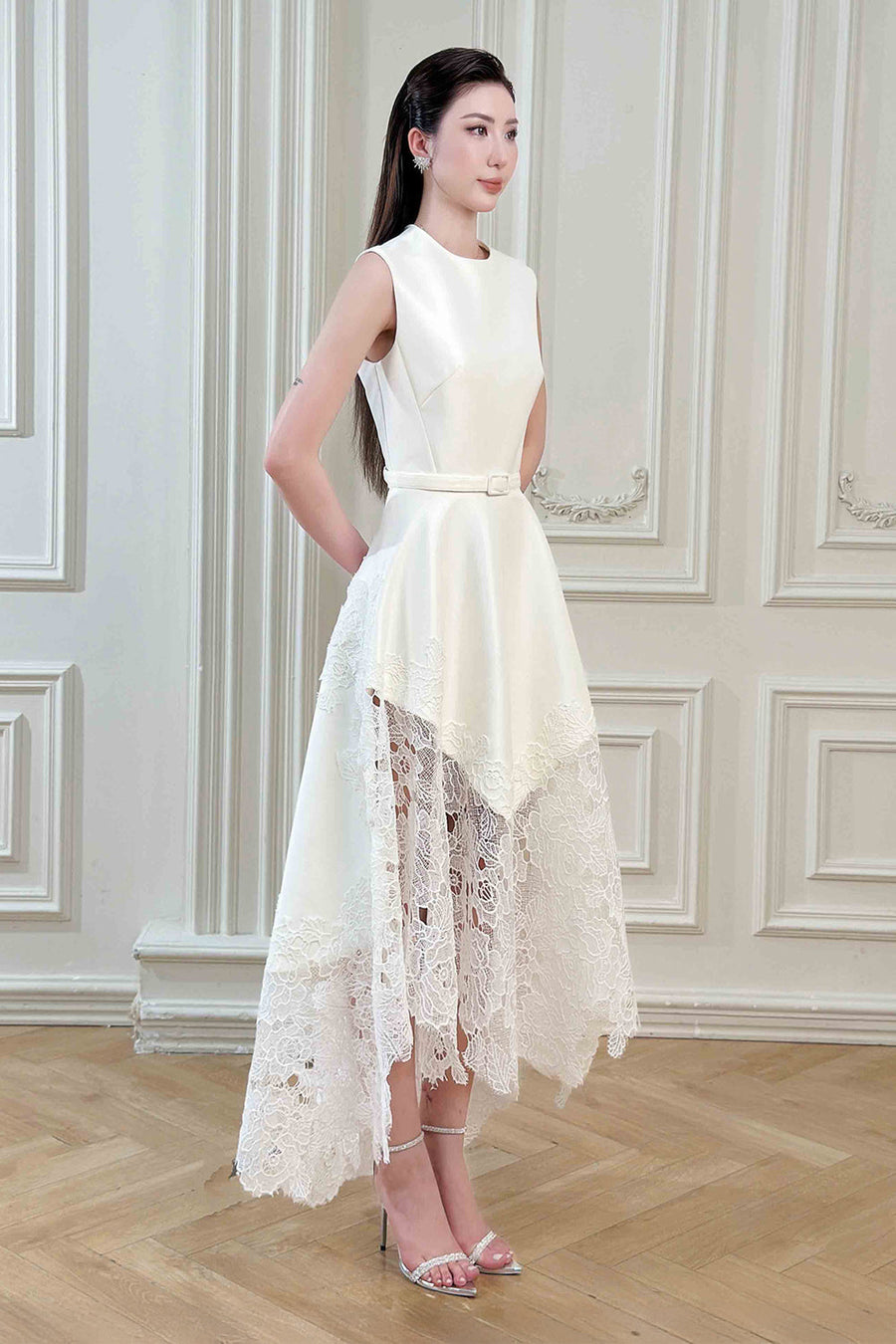 Elyn Asymmetric Midi Dress 3