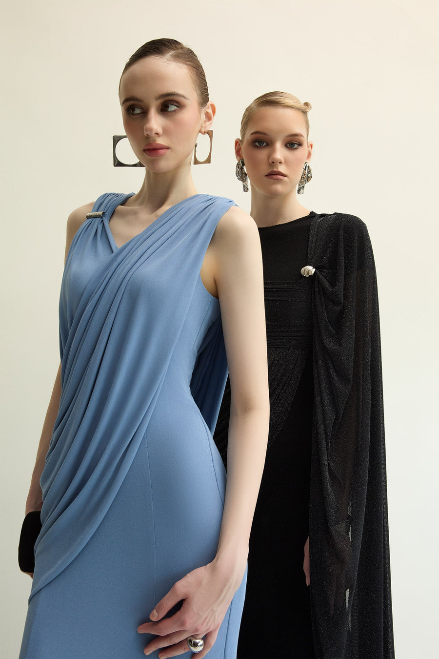 Valaya Sheath Draped Maxi Dress 5