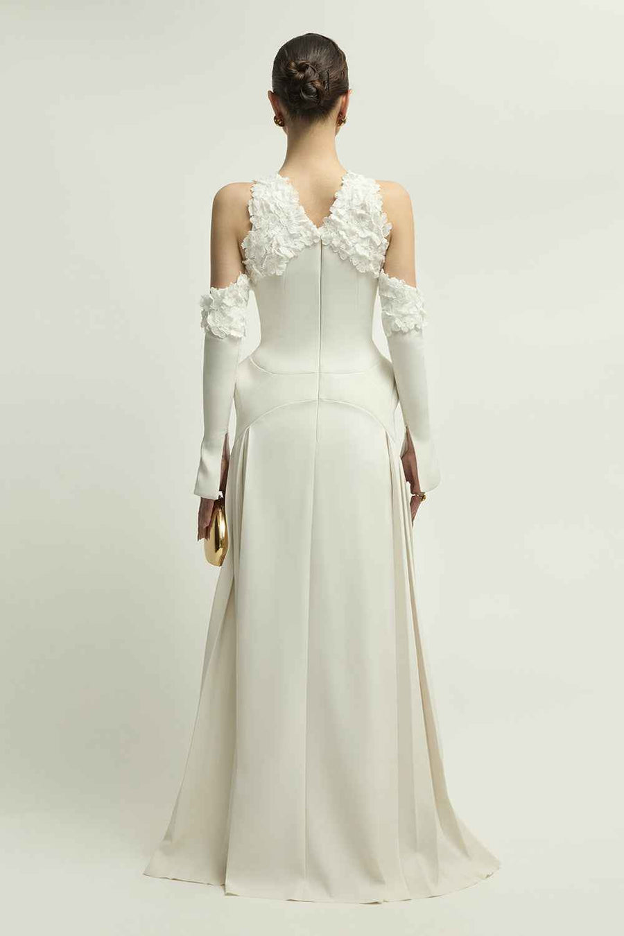 Amelie Cold Shoulder Sleeve Applique Maxi Dress