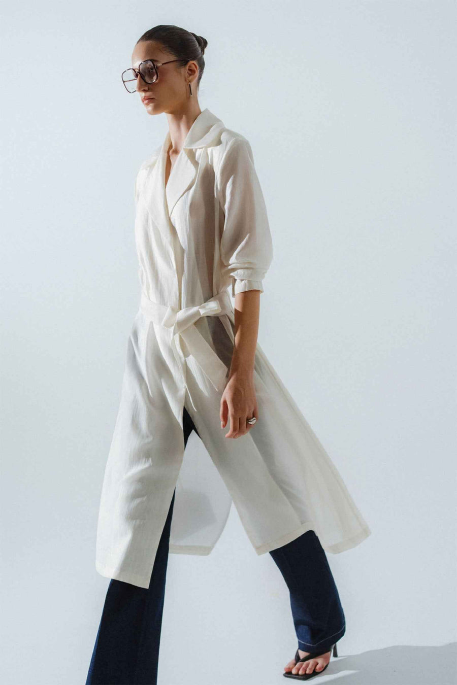 Bella Notched Lapel Trench Coat