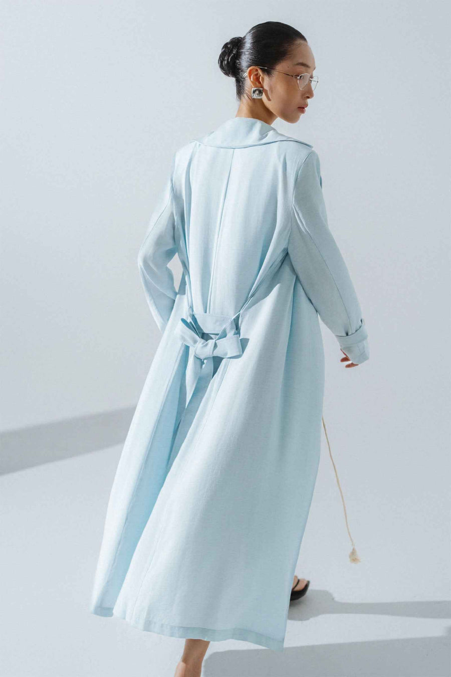 Tether Notch Neck Trench Coat