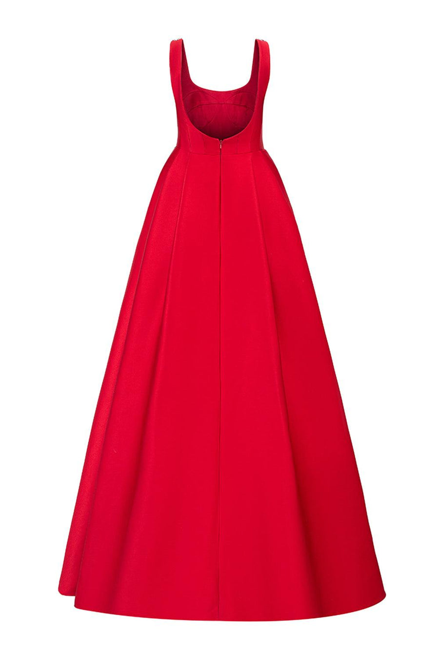 Isaiah Ball Gown Square Neck Crepe Floor Length Dress 18