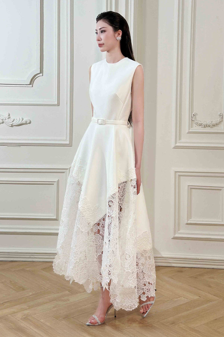 Elyn Asymmetric Midi Dress 4