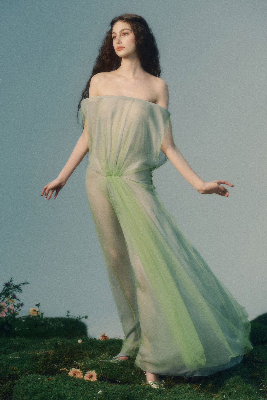 Naiad Off-Shoulder Maxi Dress 4