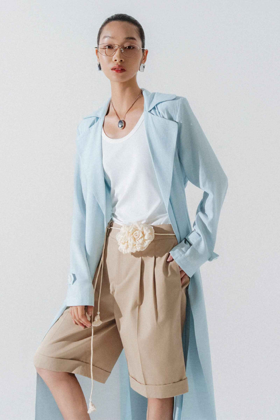 Tether Notch Neck Trench Coat