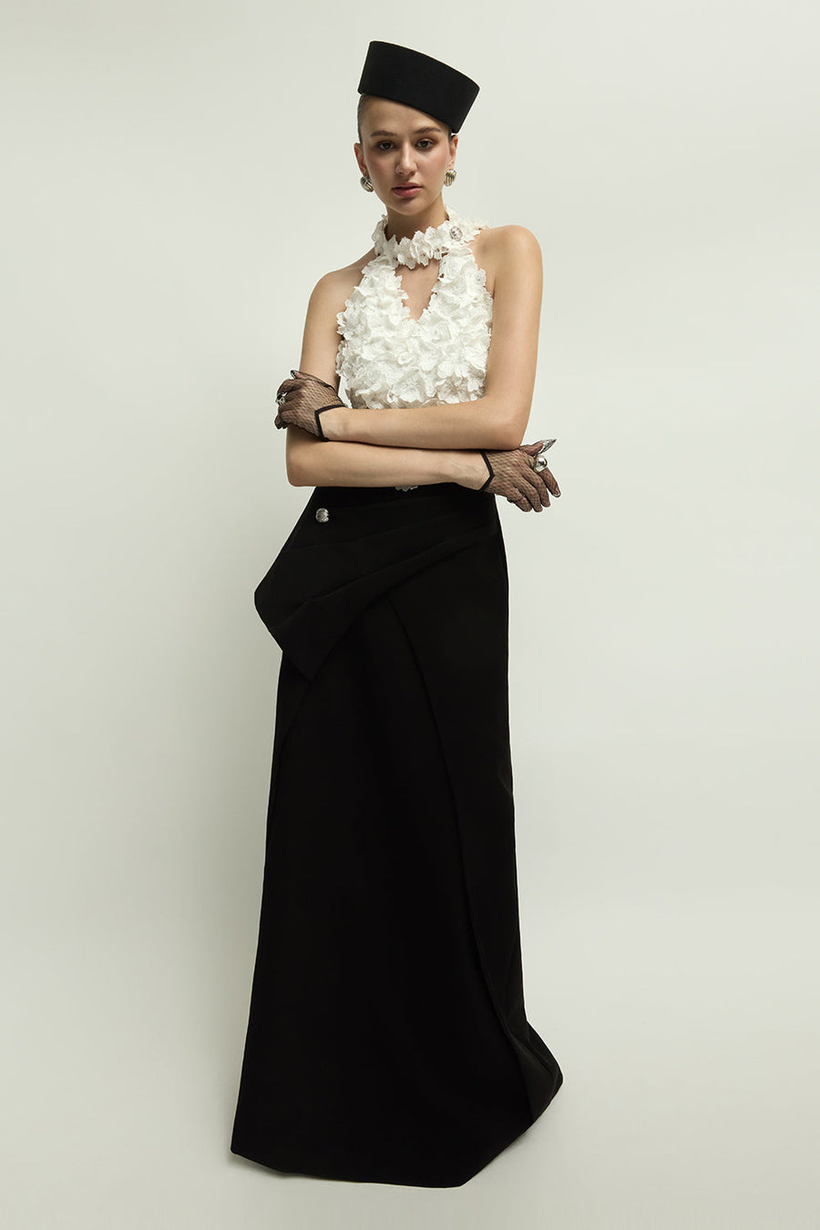 Rennes Halter Applique Maxi Dress 3