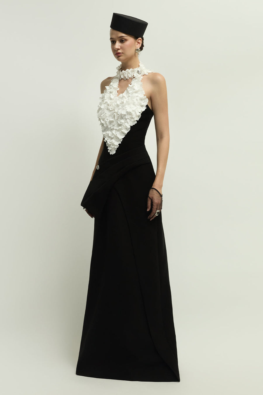 Rennes Halter Applique Maxi Dress 5