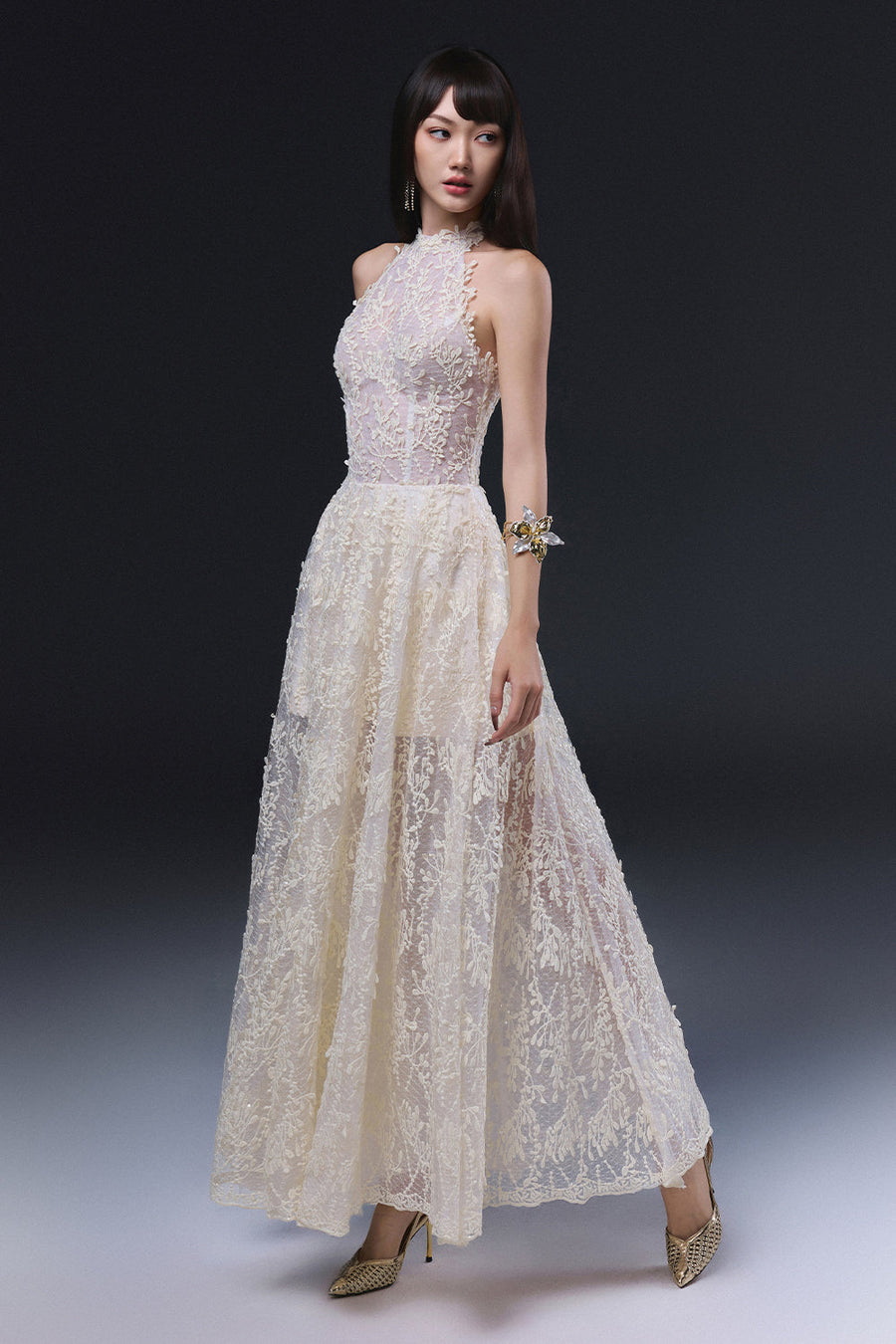 Cynthia High Neck Maxi Dress 4