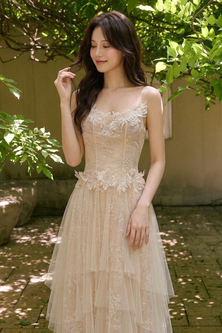 Genevieve Applique Midi Dress 4