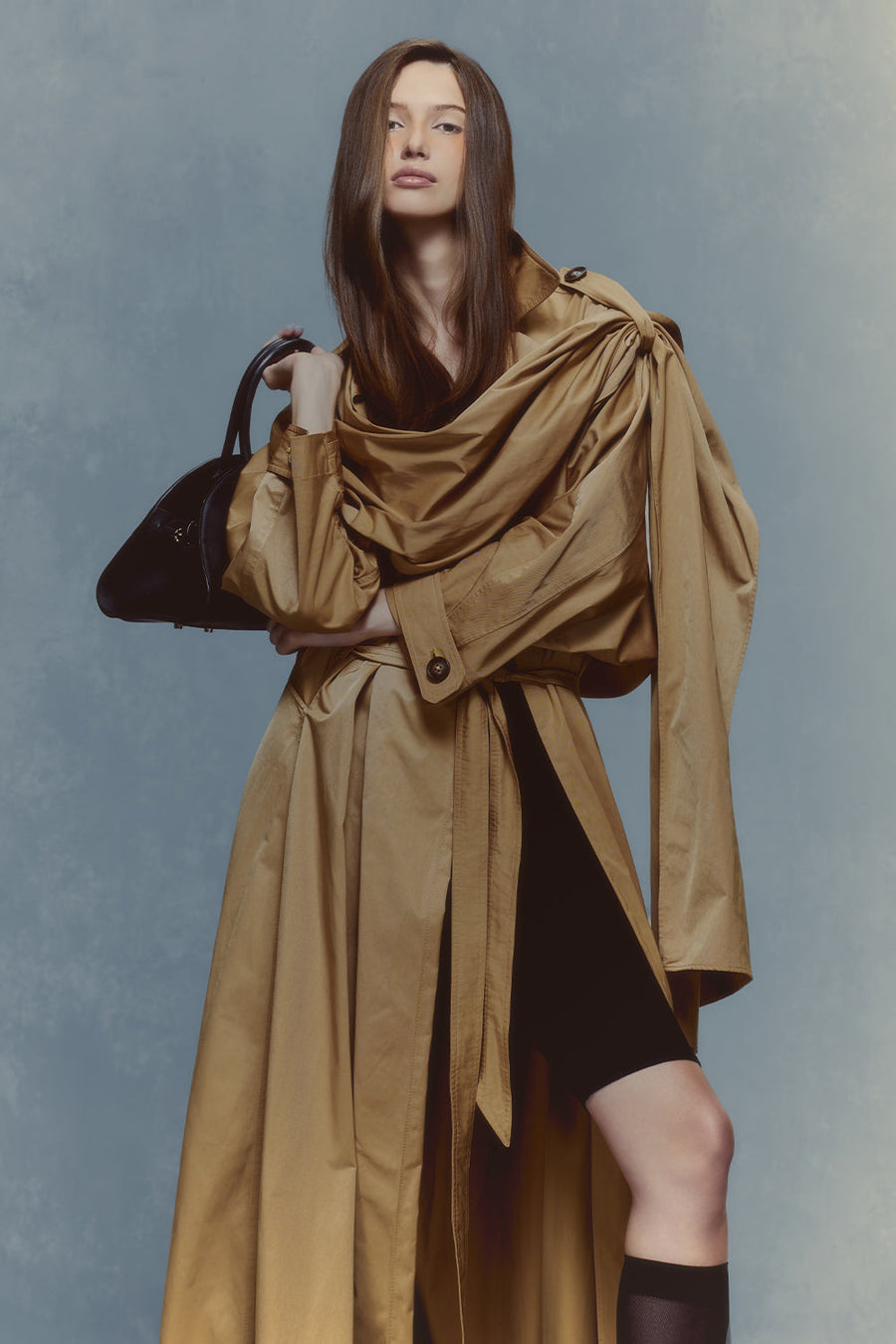 Sebastian Trapezoid Trench Coat 5