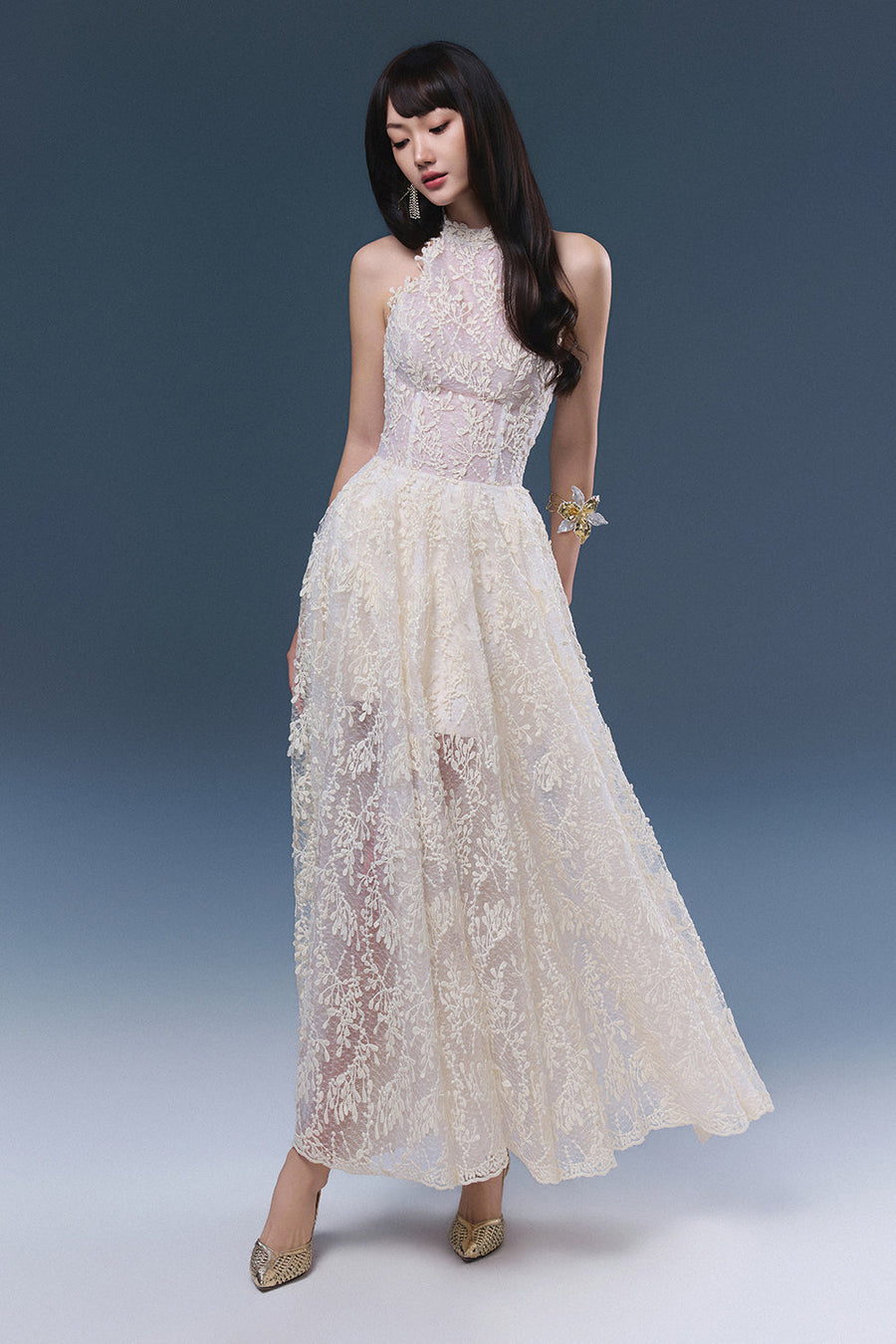 Cynthia High Neck Maxi Dress 3