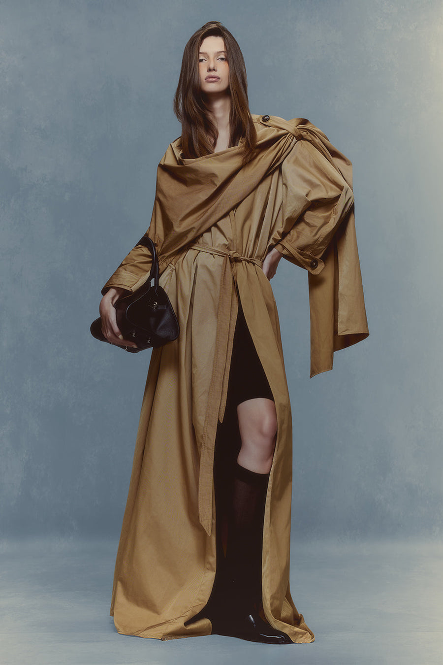 Sebastian Trapezoid Trench Coat 4