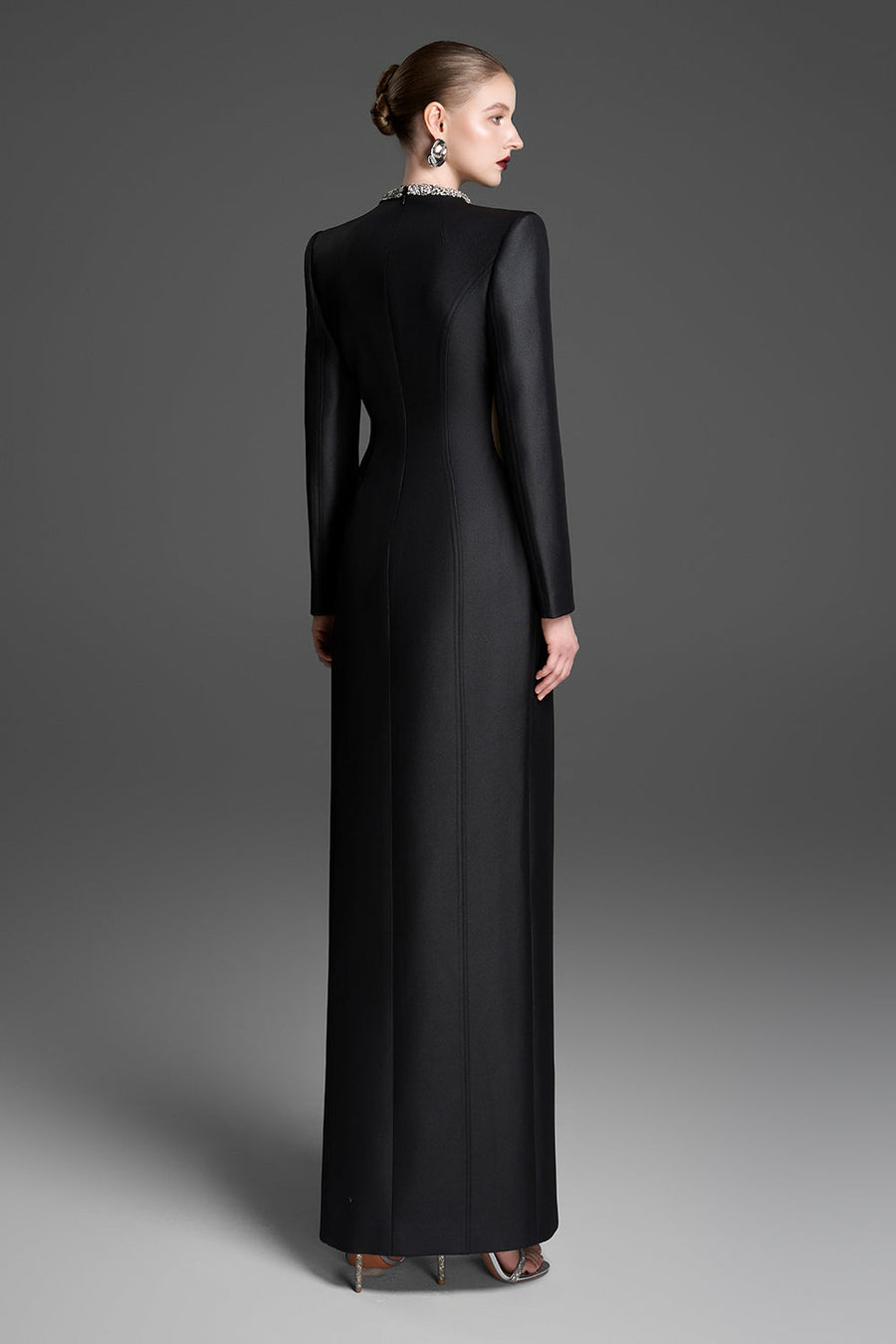 Tove V-Neck Rhinestone Maxi Dress 3