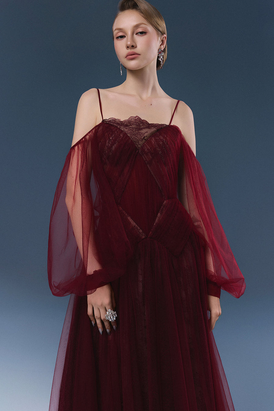 Rosalie Cold Shoulder Sleeve Maxi Dress 4