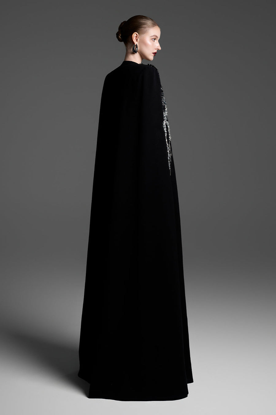 Ingrid Cape Sleeve Bead Maxi Dress 5