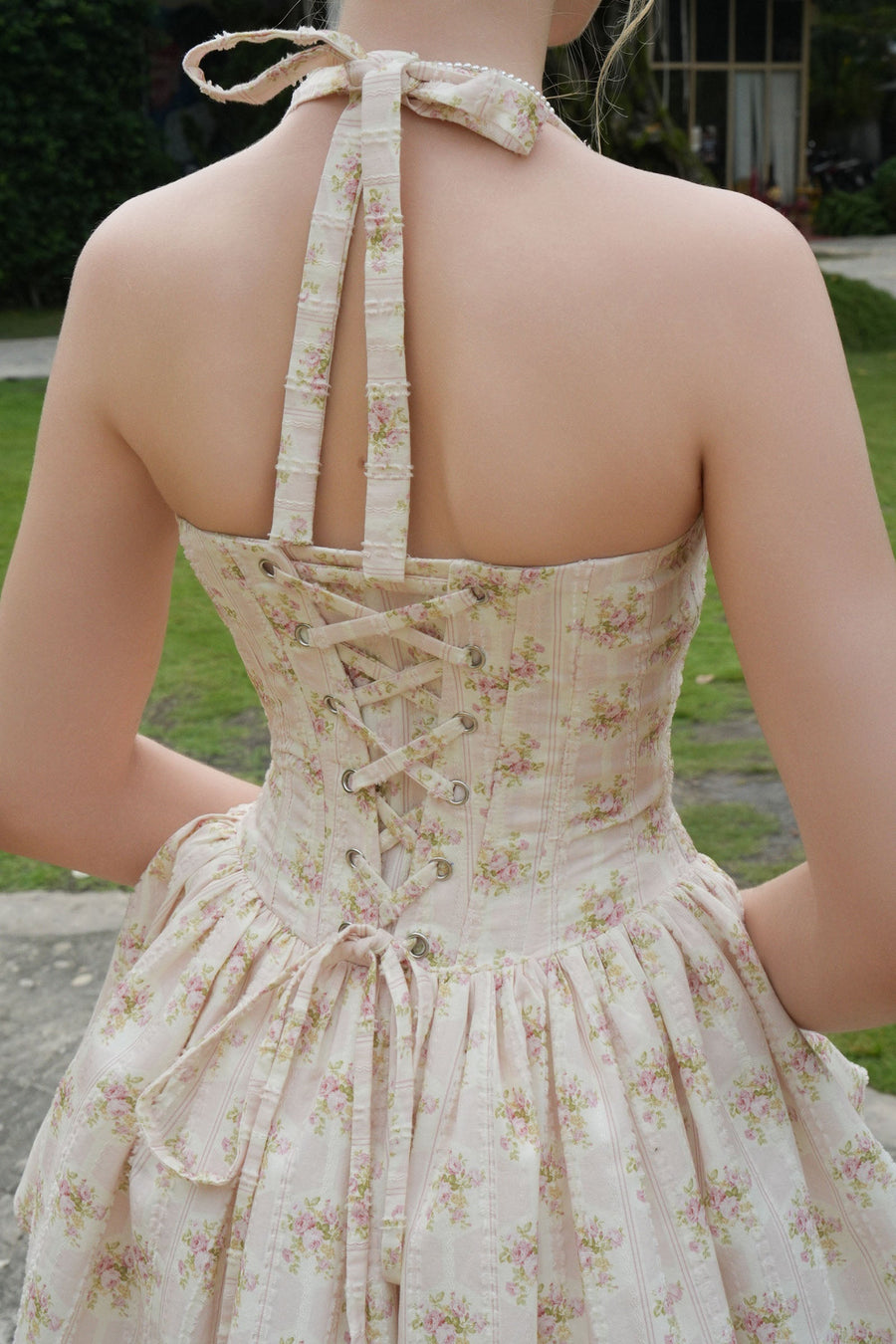 Aurabloom Halter Mini Dress 6