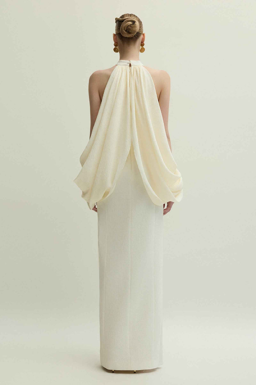 Carlyle II Halter Draped Maxi Dress