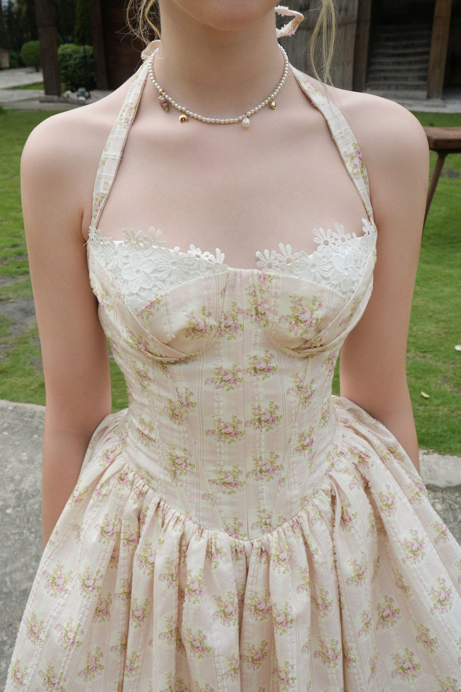 Aurabloom Halter Mini Dress 5