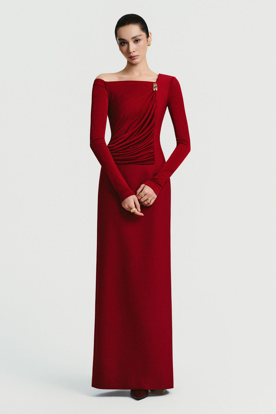 Amelie Ruched Maxi Dress 2