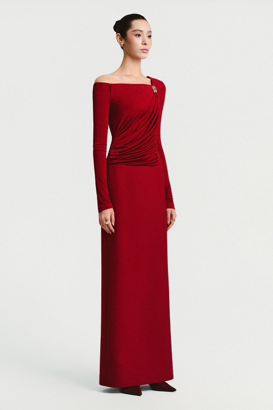 Amelie Ruched Maxi Dress 3