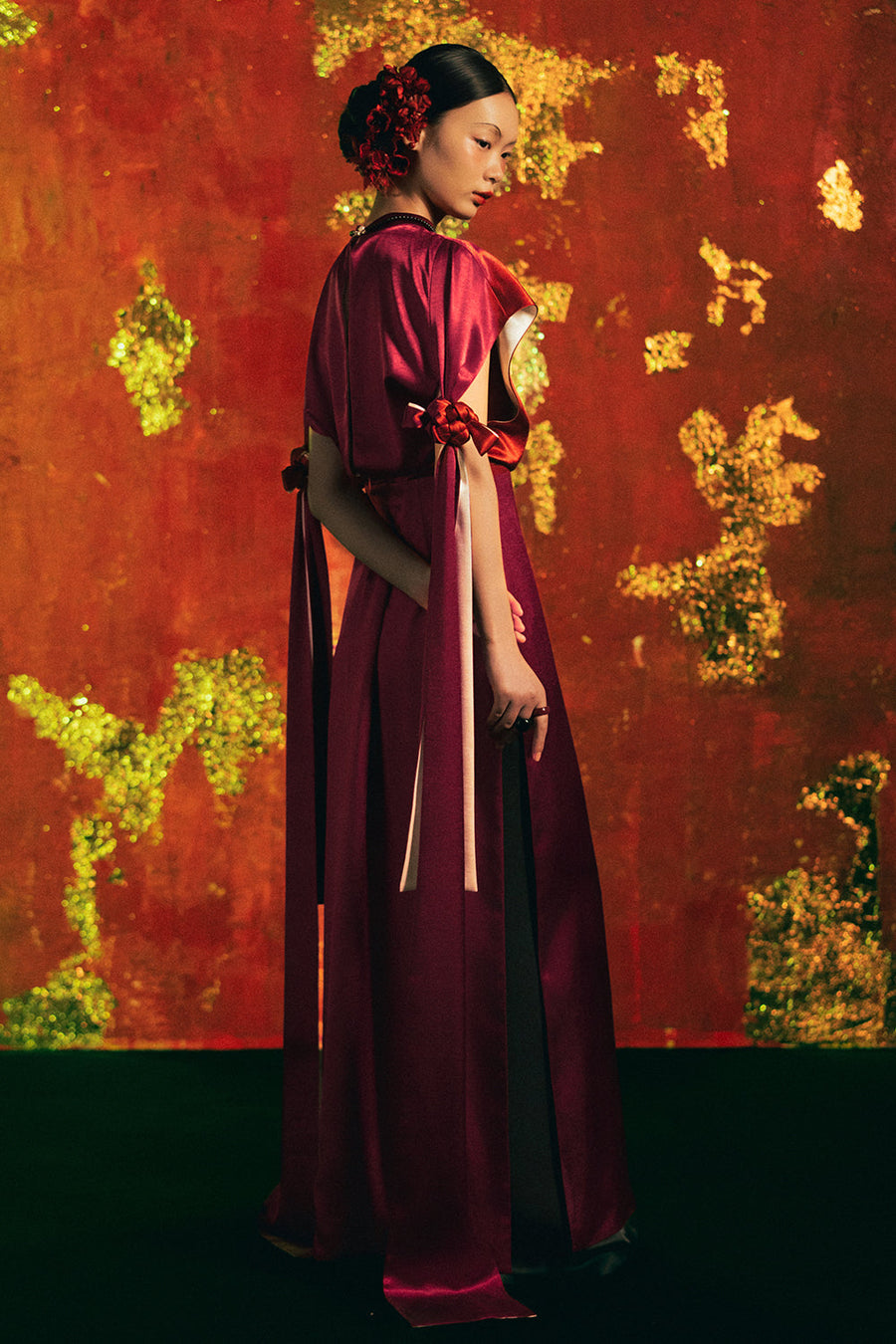 Truong An Straight Synthetic Silk Ao Dai 4