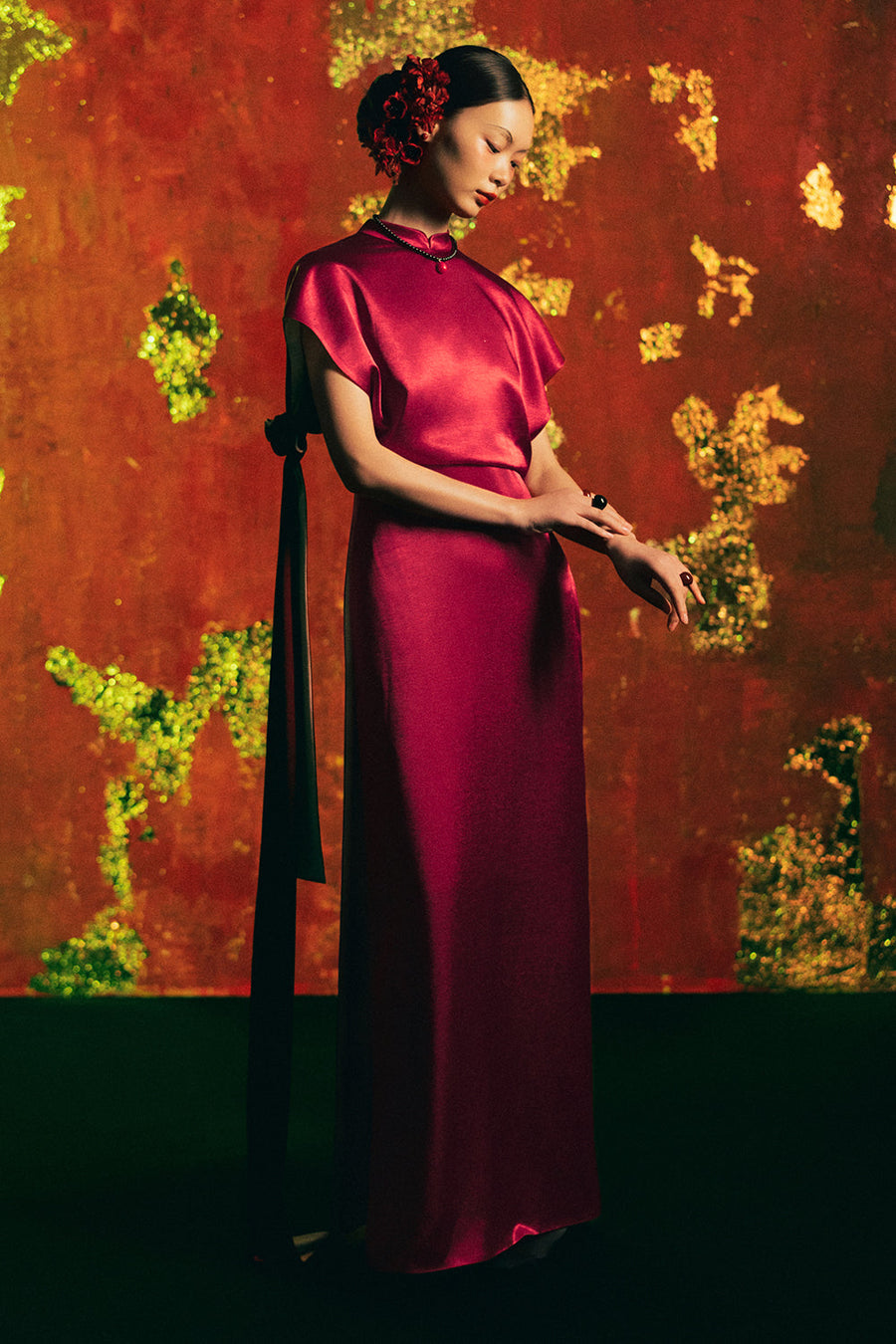 Truong An Straight Synthetic Silk Ao Dai 5