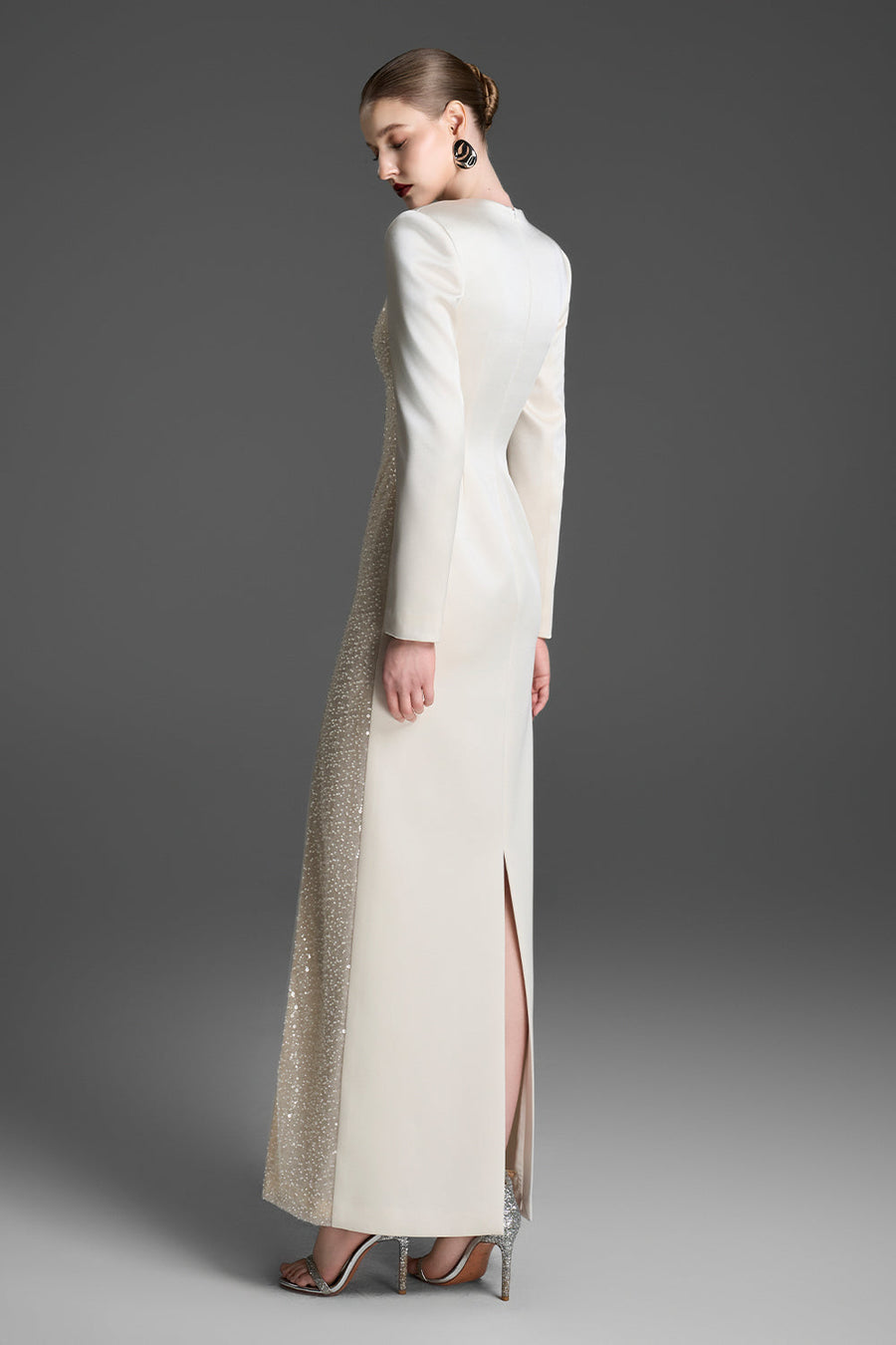 Alina Square Neck Sequin Maxi Dress 3