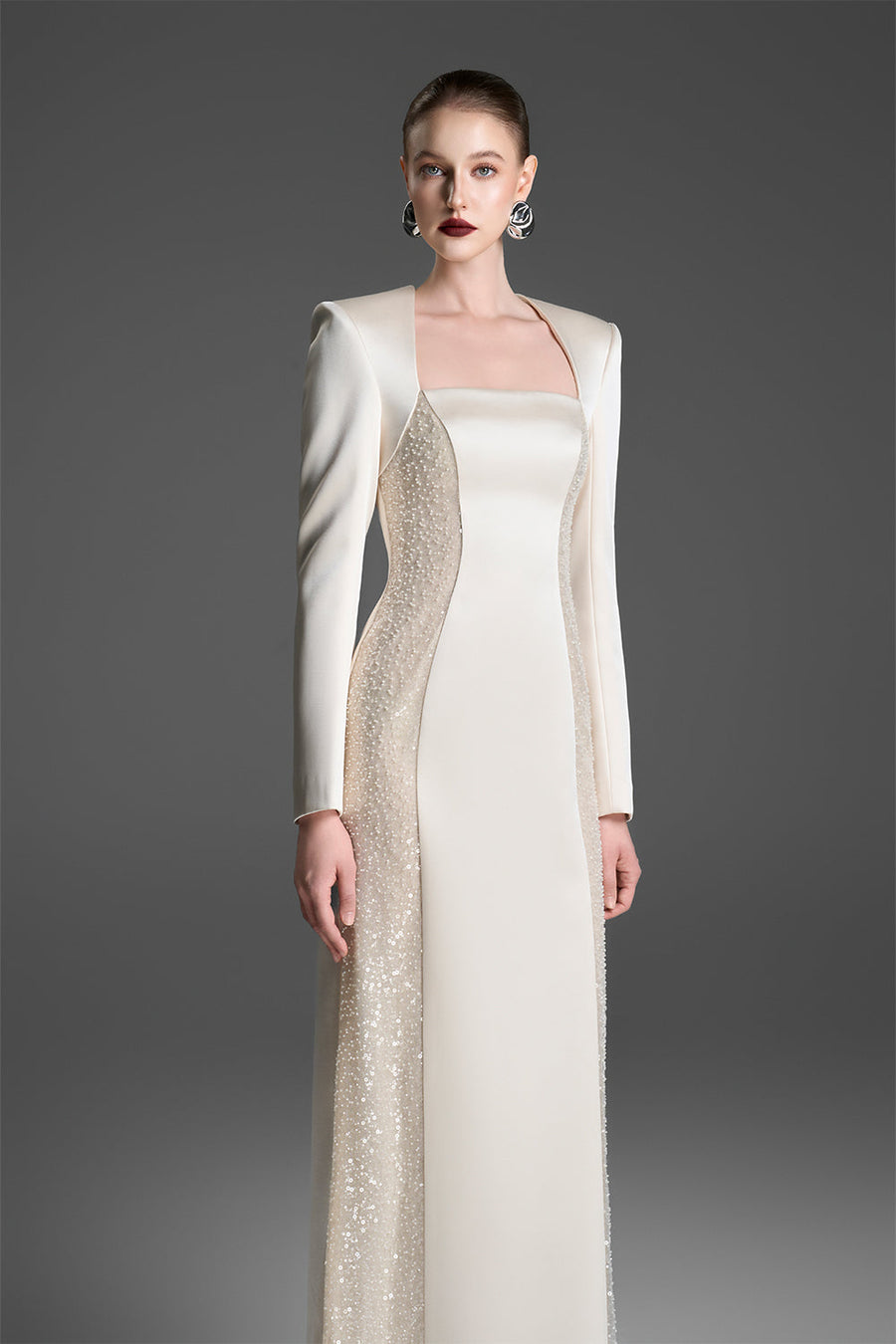 Alina Square Neck Sequin Maxi Dress 2